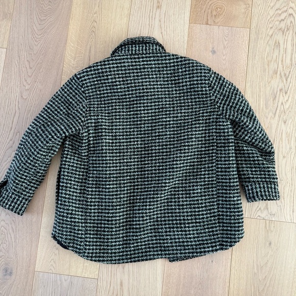 H&M Shacket Green Black Plaid Padded Quilted Women’s Medium - Picture 5 of 5